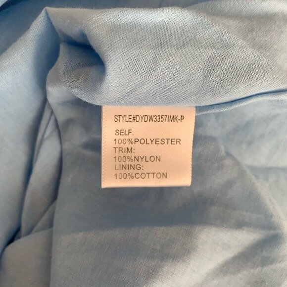 Arula 2X Light Blue Floral Dress Sleeveless Lace Mini Lined Sundress NWT - Picture 12 of 13